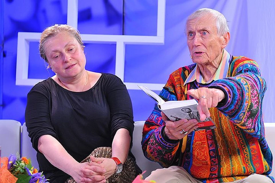Мария и Евгений Евтушенко в студии Радио «Комсомольская правда». Июнь, 2016 года