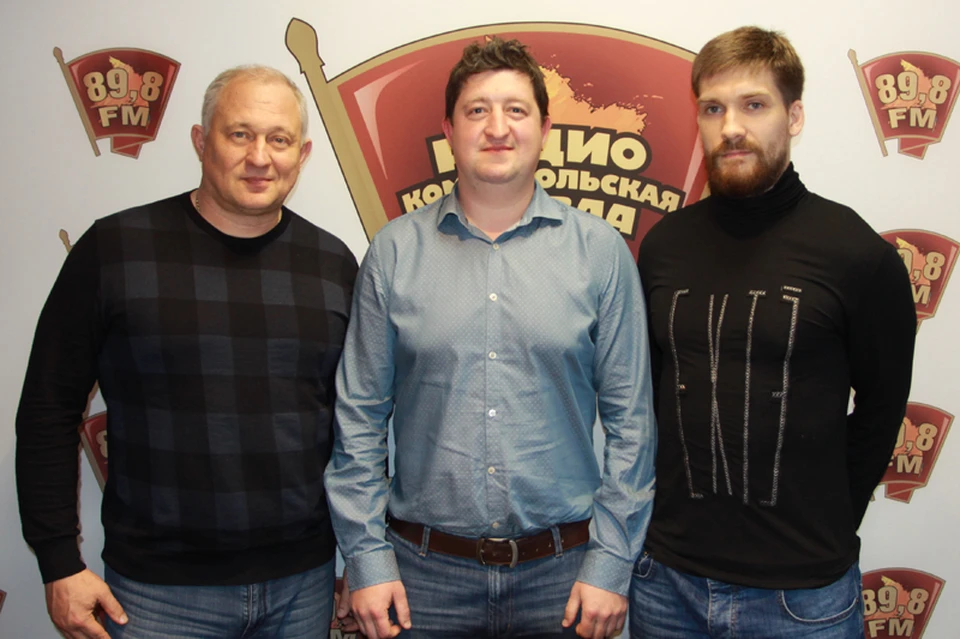 Слева направо: Робертас Кучинскас, главный редактор "КП-Ростов" Максим Кадаев, Савва Селезнев.