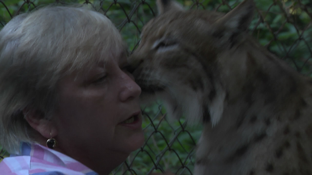 Татьяна Яркина с своим питомцем рысью.