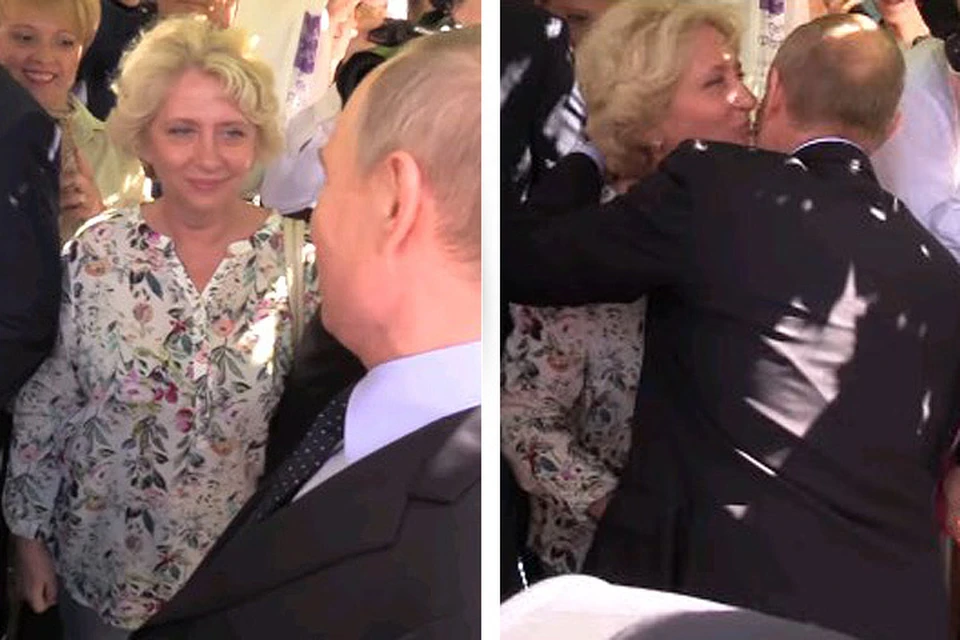Прогулявшись по Арбату, Владимир Путин оказался в объятиях.