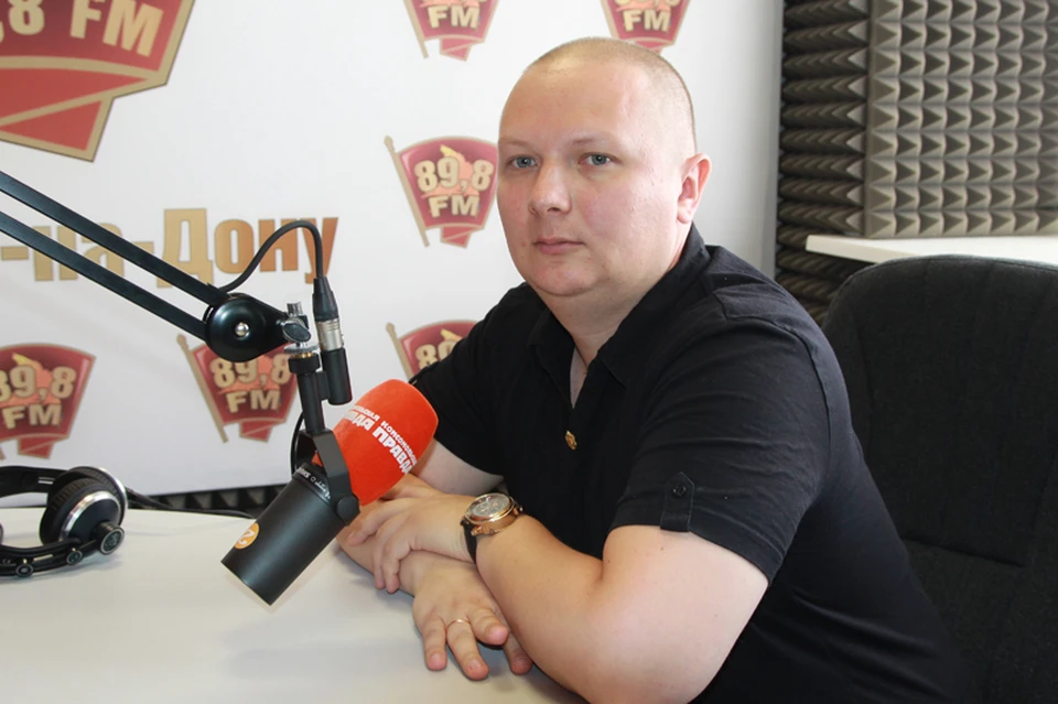 Николай Губин в студии радио "Комсомольская правда Ростов"