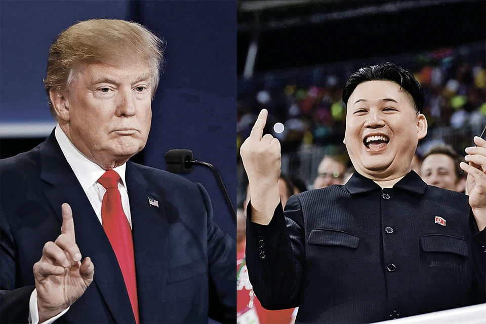 Взаимные угрозы Трампа и Ким Чен Ына порою напоминают распальцовку «братков». Фото: MIKE BLAKE/REUTERS, globallookpress.com
