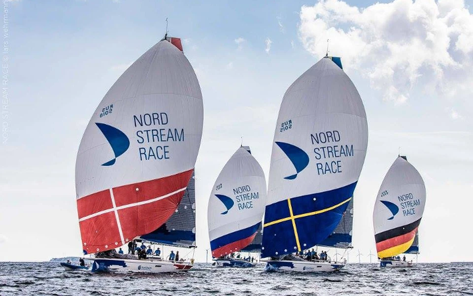 Вот такие паруса-флаги украшают в эти дни Балтийское море. Фото: Lars Werhmann.de/Nord Stream Race