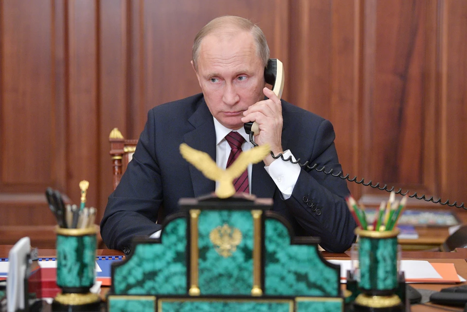 Владимир Путин провел переговоры по телефону с двумя мировыми лидерами вечером вторника Фото: Алексей Дружинин/пресс-служба президента РФ/ТАСС