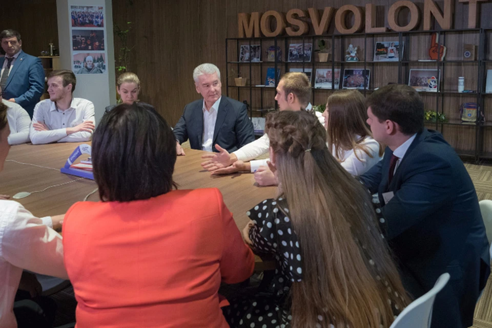 Сергей Собянин на встрече с волонтерами ФОТО пресс-служба Мэра Москвы