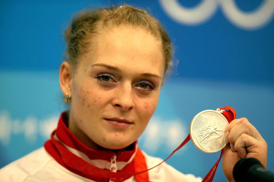Оксана с серебряной медалью Олимпиады-2008.
