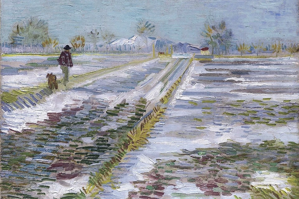 Винсент Ван Гог «Пейзаж со снегом», 1888 г.