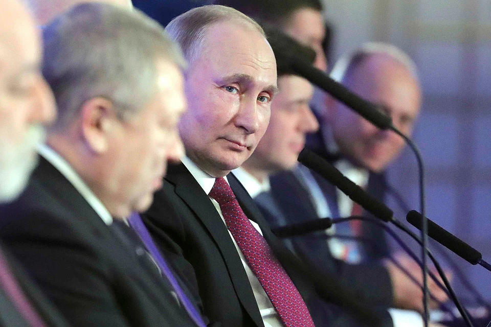 Владимир Путин на XXVII отчетно-выборном съезде Российского союза промышленников и предпринимателей.