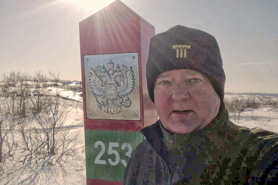 Норвежец Фруде Берг на российской границе, фото из личной странички в соцсетях.