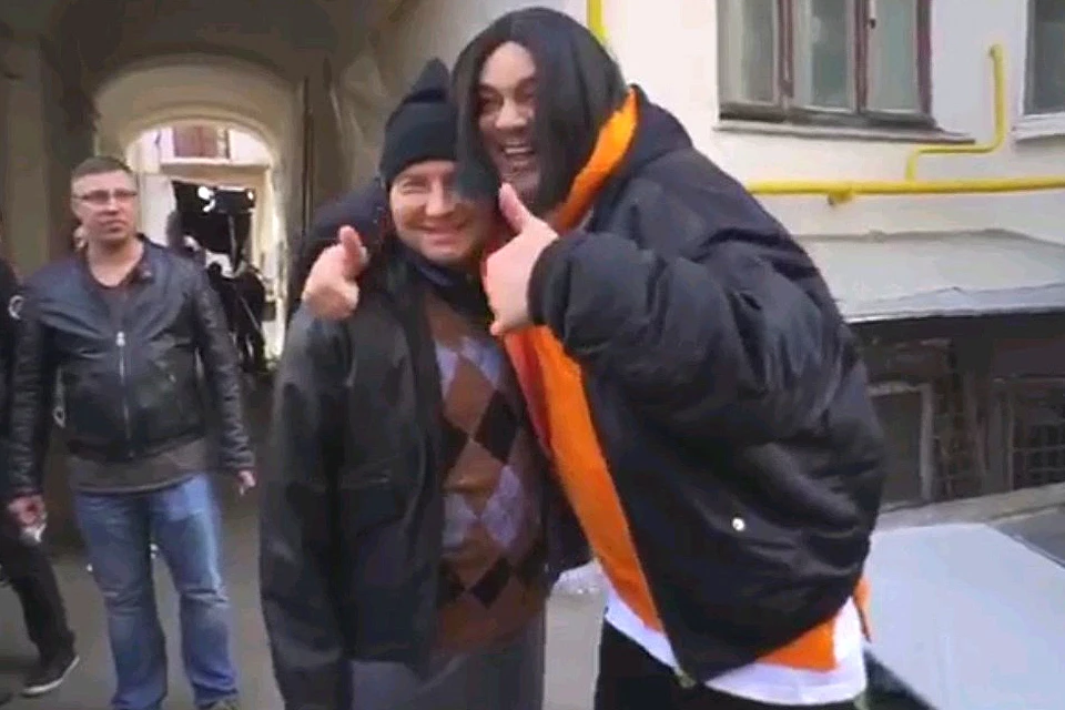 Филипп Киркоров и Николай Басков на съемках клипа.