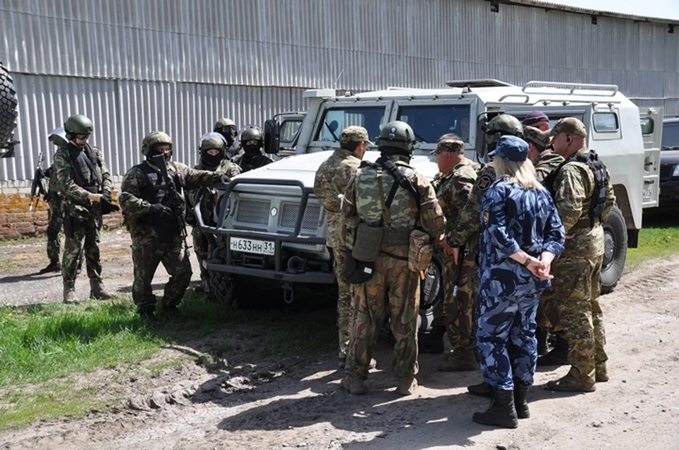 Силовики Белгородской области провели контртеррористические учения. Фото пресс-службы УФСБ Белгородской области.