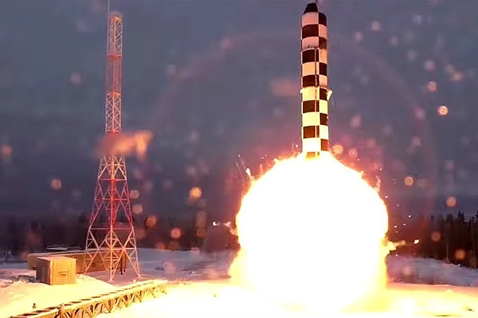 Межбаллистическая ракета «Сармат».Фото: скриншот с видео