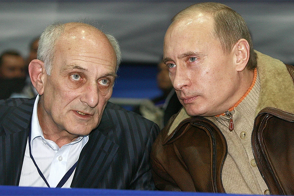 2007 год, тренер Анатолий Рахлин и Владимир Путин на Кубке Европы по дзюдо.