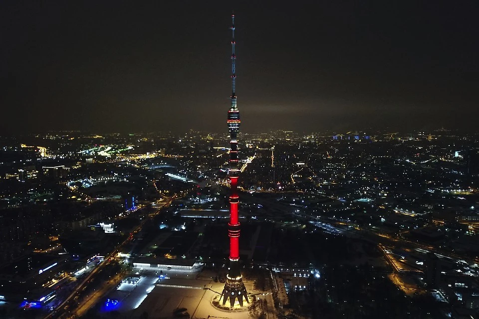 Останкинская башня будет подсвечена к старту ЧМ-2018 в Москве вечером 13-го июня.