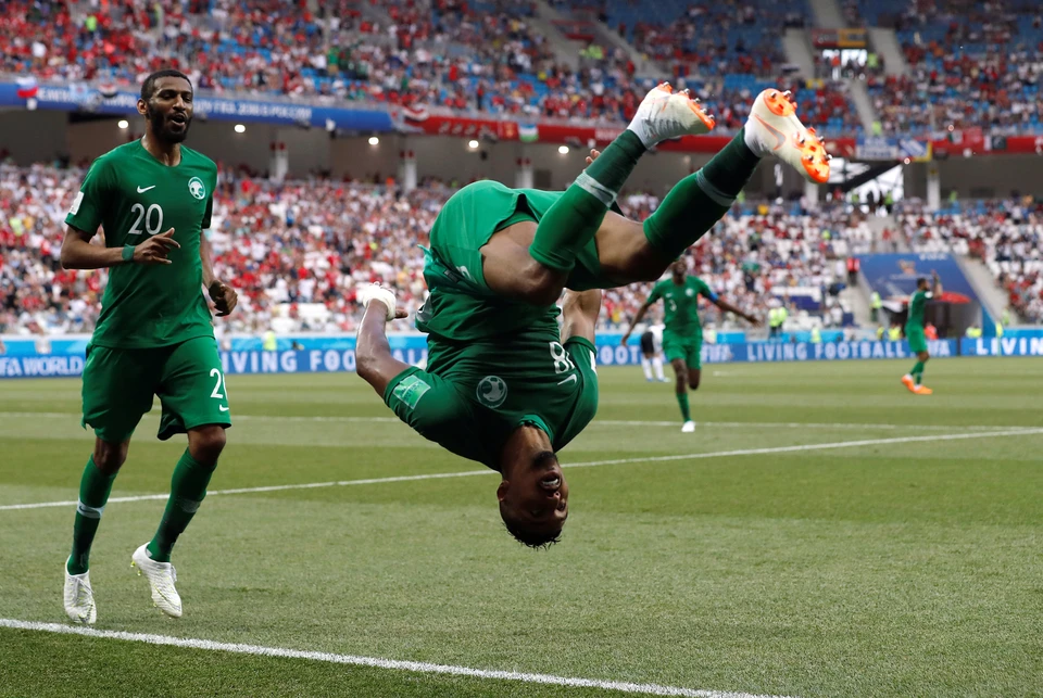 Саудовская Аравия вырвала победу в последнем для себя матче на этом чемпионате. Фото: REUTERS.