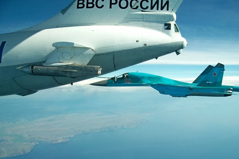 Дозаправка в воздухе Су-34
