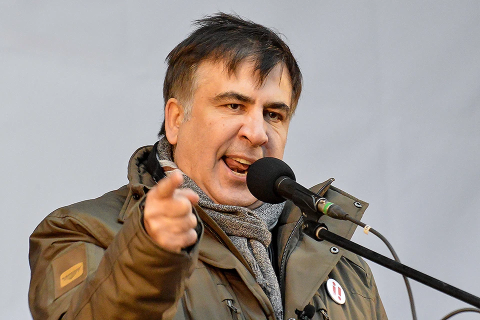 Декабрь 2017 года, Михаил Саакашвили выступает на митинге своих сторонников в Киеве.