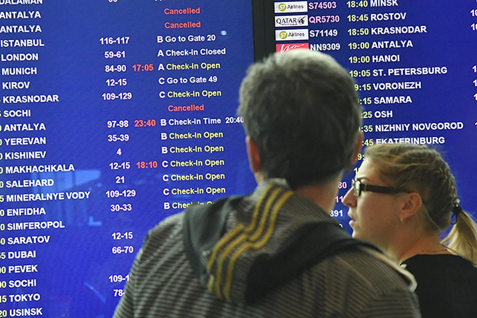 В России и во всем мире вовремя не вылетают 2-3% рейсов
