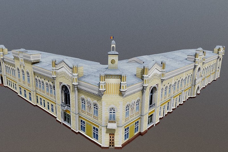 Здание мэрии Кишинева. Фото: sketchfab.com
