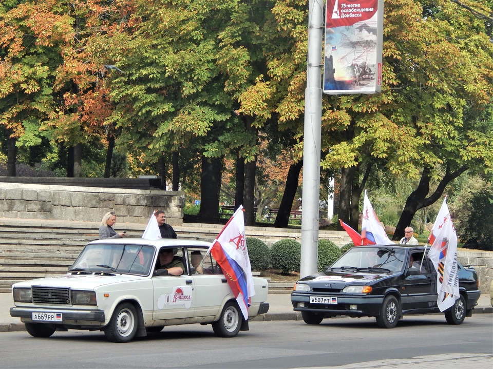 В ходе пробега колона проехала 227 км и посетила 7 городов ДНР