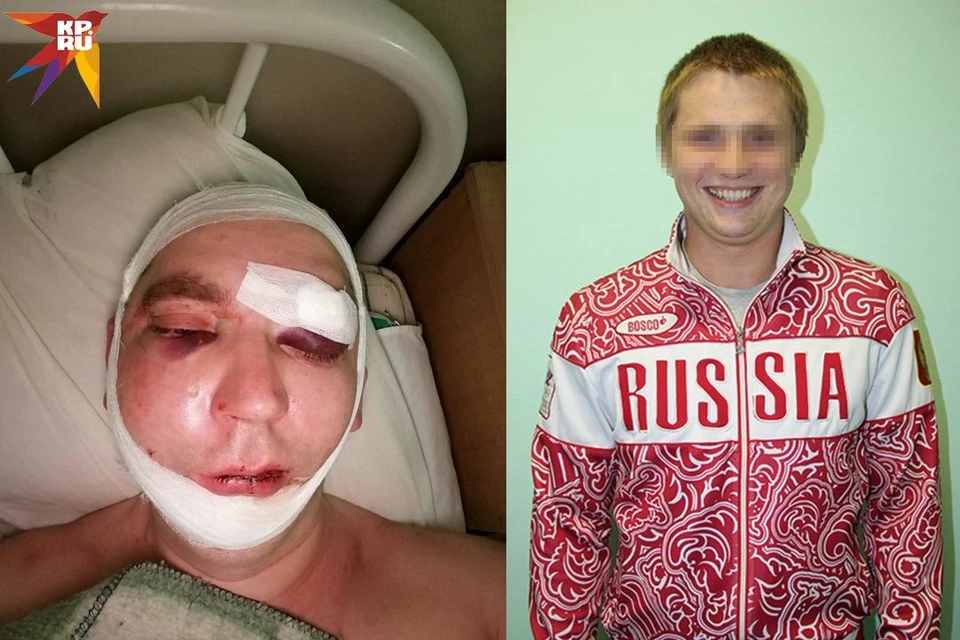 Очевидцы утверждают, что детский тренер стрелял по гостям из травмата (на фото справа). По их словам, он и подстрелил мужчину, которому предстоит тяжелая операция (слева). Фото: предоставлено потерпевшими, а также с сайта stadion-zarya.ru