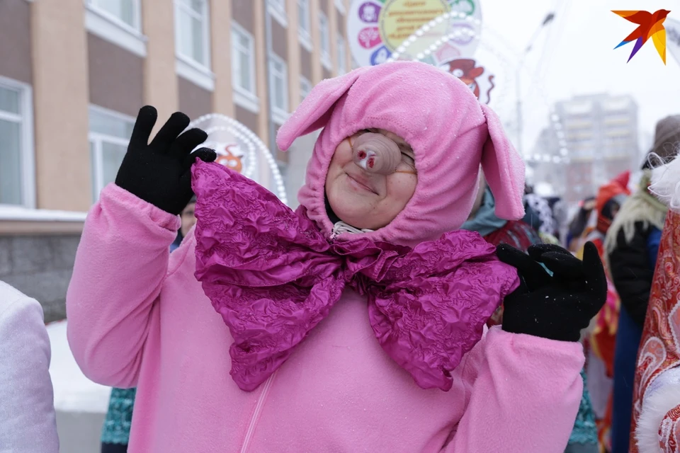 Главный символ 2019-го года развлекал детей на Стефановской площади