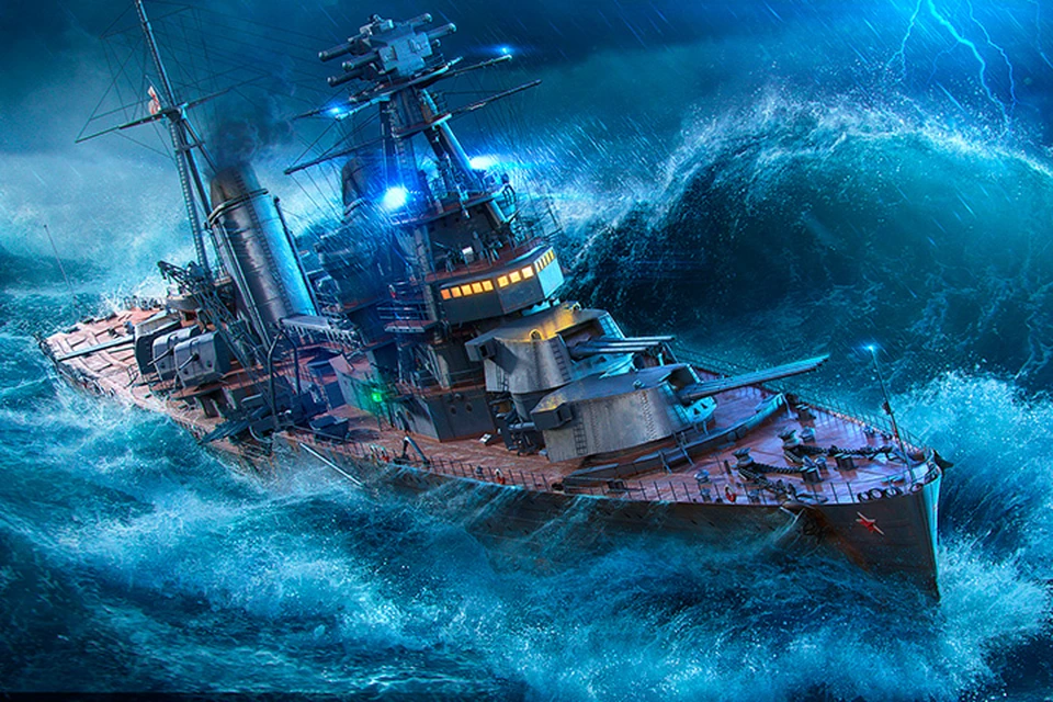 Нарисованный флот игры World of Warship можно рассматривать часами.
