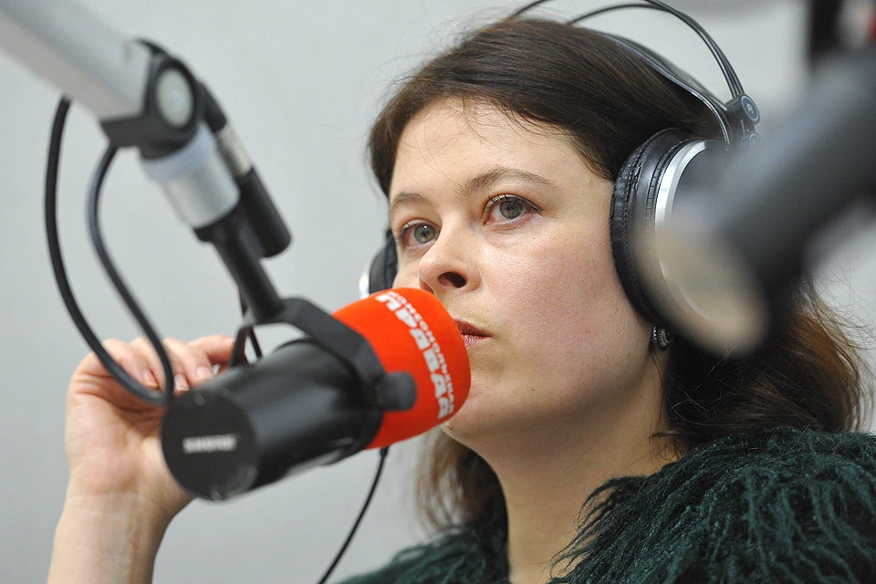 Ульяна Скойбеда в студии Радио "Комсомольская правда".