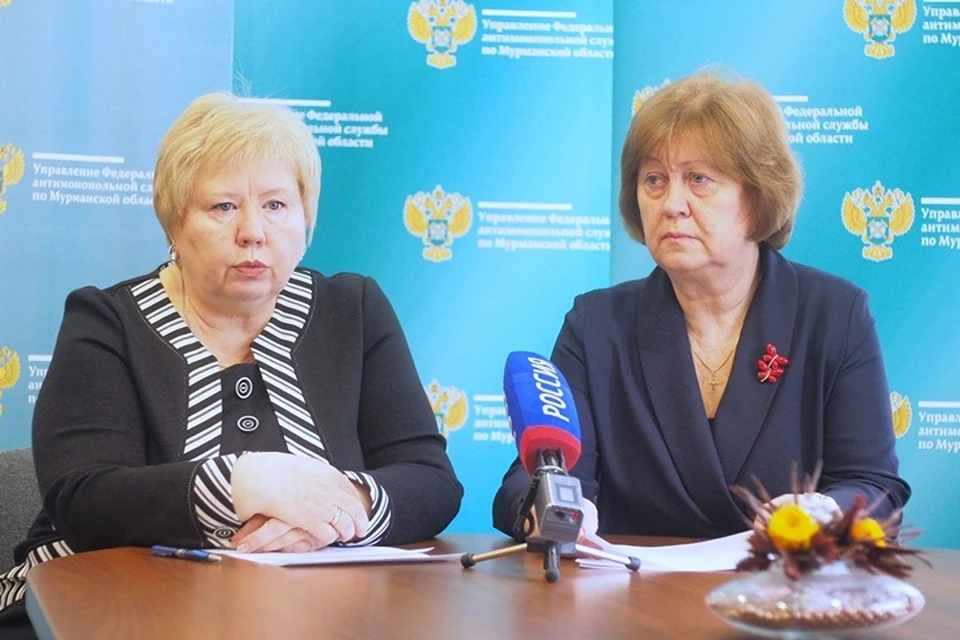 Представители УФАС по Мурманской области, Наталия Калитина (слева) и Ирина Попова (справа) ответили на вопросы журналистов 28 марта.