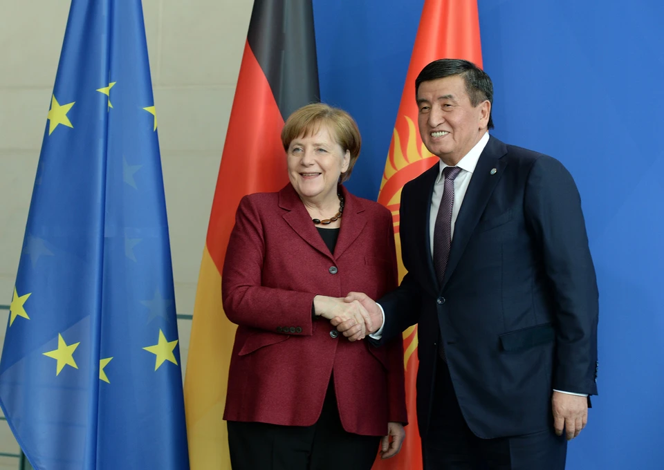 Сооронбай Жээнбеков встретился с канцлером Германии Ангелой Меркель