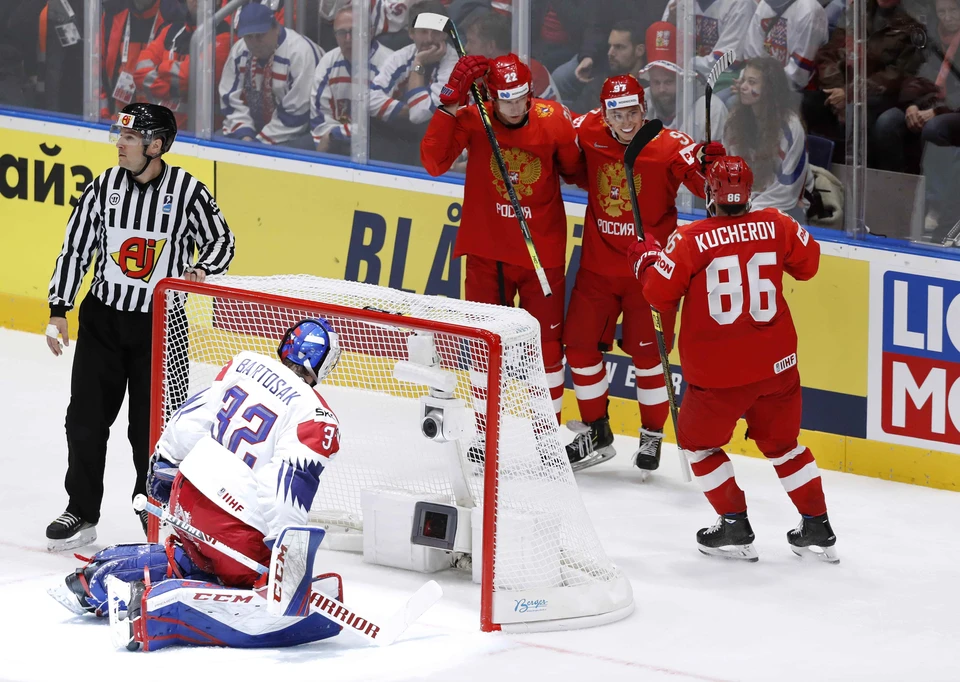 Россияне обыграли чехов на чемпионате мира по хоккею.