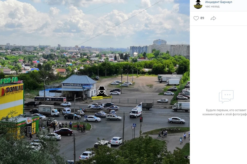 Фото: скриншот с фото в сообществе «Инцидент Барнаул»