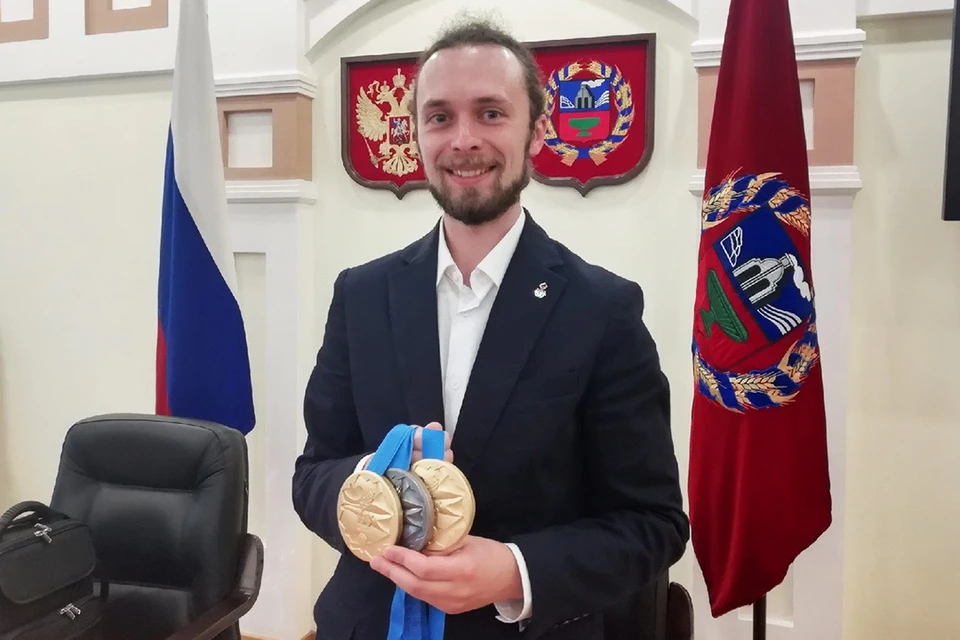 Сергей Каменский вернулся на Алтай с тремя медалями II Европейских игр