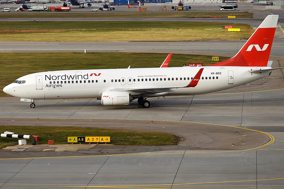 Самолет Боинг 737-800 авиакомпании Nordwind. Фото wikimedia.org/Anna Zvereva