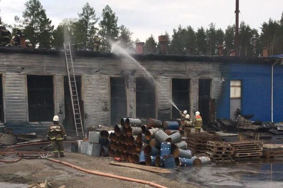 Пожарные справились с огнем за 50 минут. Фото: ГУ МЧС по Свердловской области