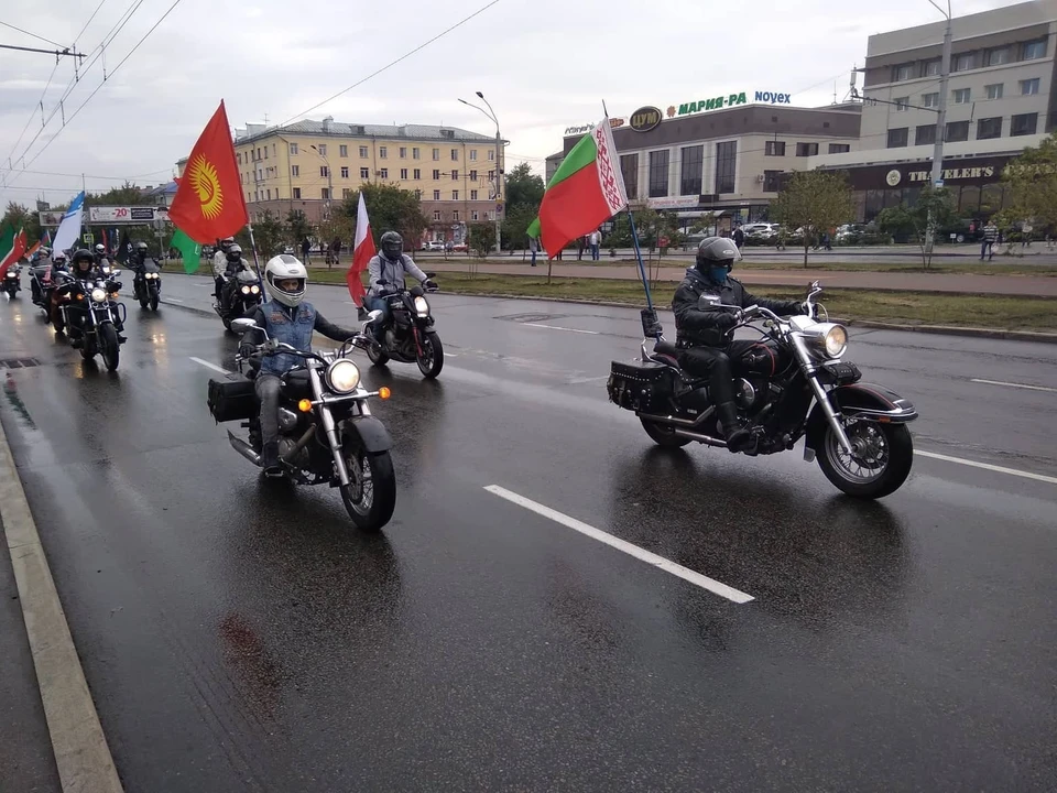 Мотопробег по проспекту Ленина