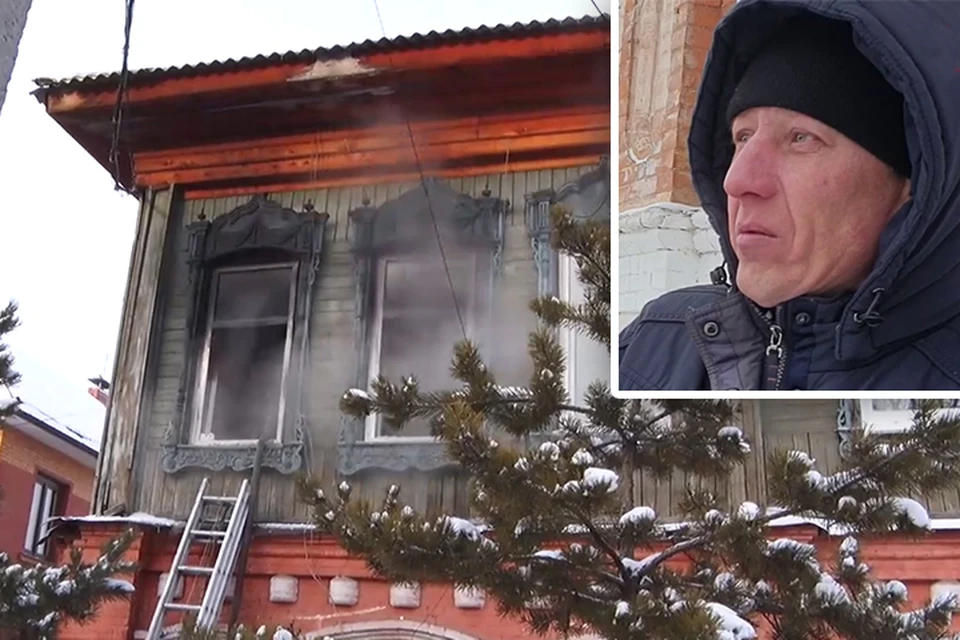Пожар Андрей Ржевский увидел случайно Фото: кадр с видео телеканала ОСА