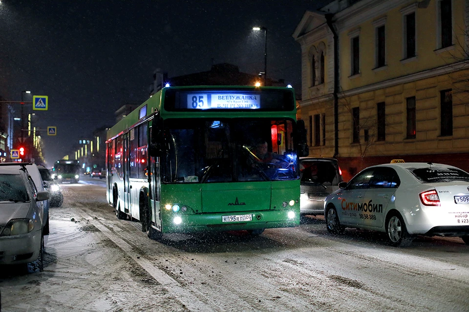 Рассказываем, как будут ходить автобусы в новогоднюю ночь в Красноярске