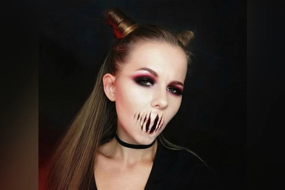 Страшно красивый макияж для девушек на Хэллоуин в домашних условиях