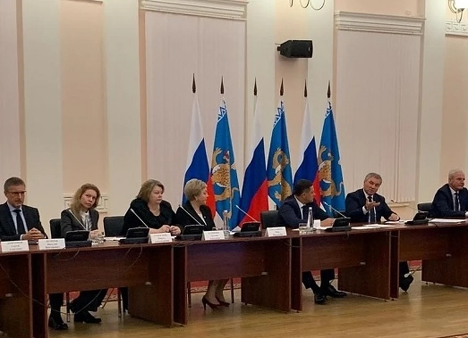 Вячеслав Володин в администрации Псковской области.