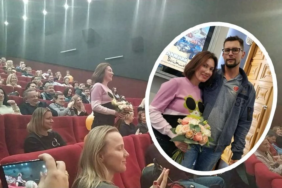 Юля и Денис - из разных городов, познакомились они в Африке, а предложение о свадьбе прозвучало в новосибирском кинотеатре "Победа".
