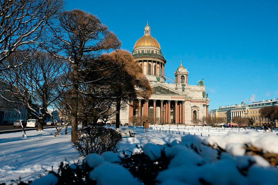 В ночь на 6 февраля Санкт-Петербург замело снегом.