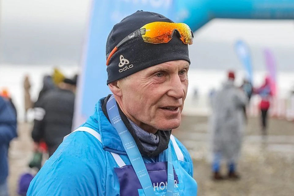 Губернатор Приморья принял участие в забеге по льду.Фото: Игорь Новиков (Правительство Приморского края)