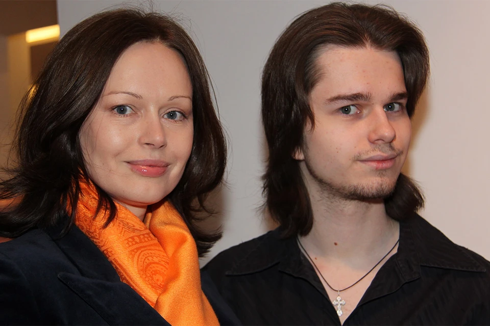 Актриса Ирина Безрукова с сыном Андреем, 2012 год.
