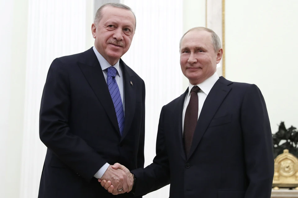 В четверг, 5 марта, в Кремле проходит встреча президента Российской Федерации Владимира Путина и турецкого лидера Реджепа Тайипа Эрдогана. Фото: Михаил Метцель/ТАСС