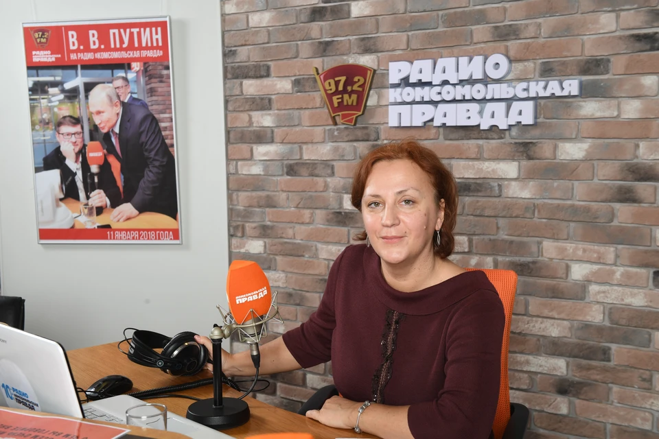 Дорожный психолог Татьяна Кочетова в студии Радио "Комсомольская правда".