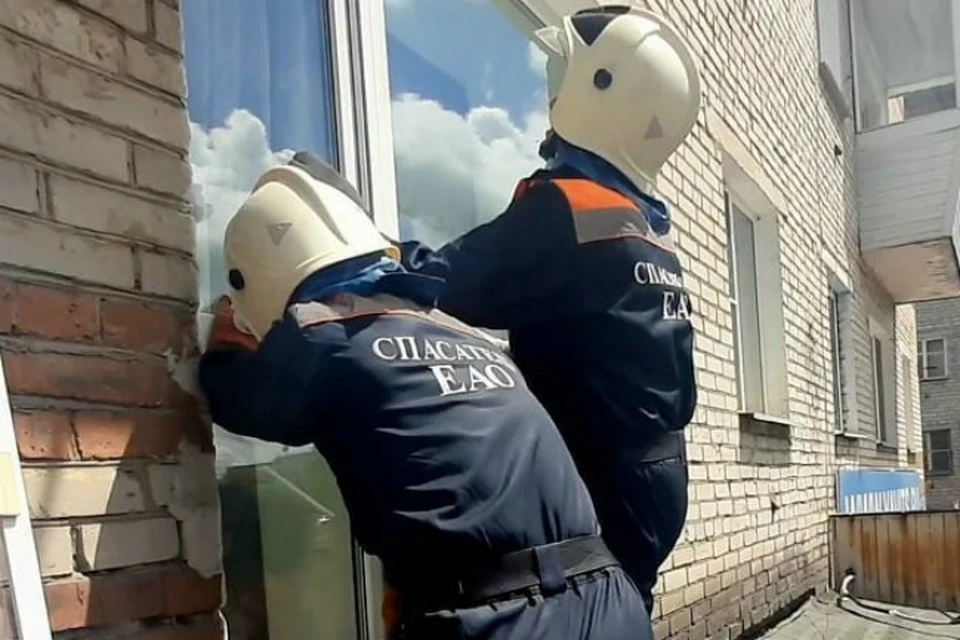 В Биробиджане спасли детей, закрывшихся в квартире