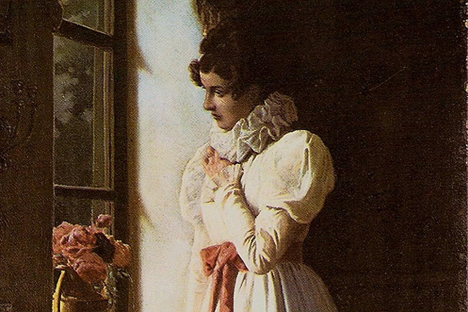 Татьяна Ларина, иллюстрация М. П. Клодта (1886).