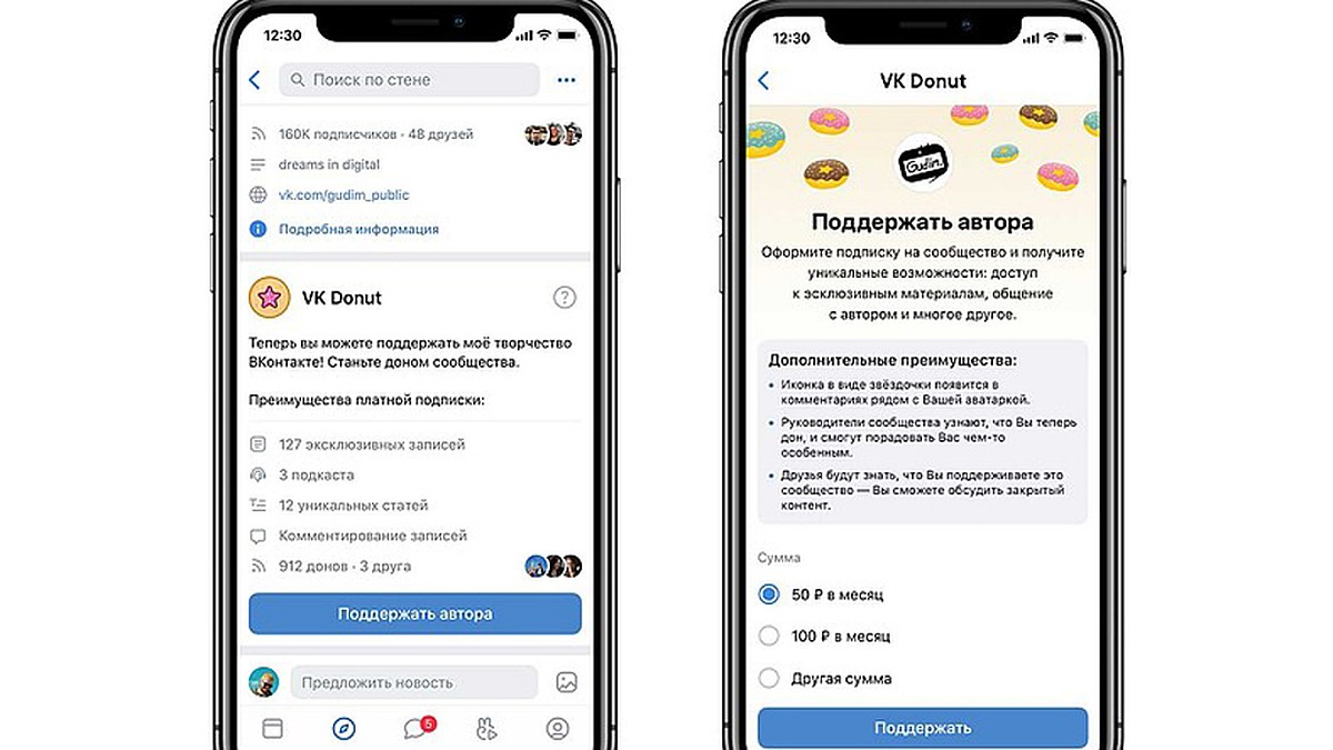 ВКонтакте позволит авторам заработать с помощью VK Donut - KP.RU