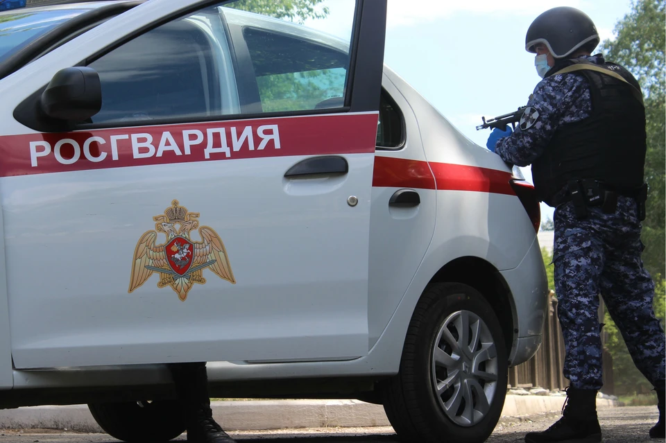 Сотрудники вневедомственной охраны задержали мужчину. Фото: Росгвардия по Челябинской области/vk.com